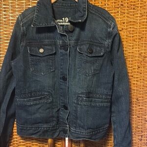 Gap kids Dark Denim Jacket unisex size L EUC